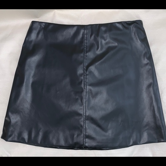 Dresses & Skirts - Lined Vegan Leather Skirt